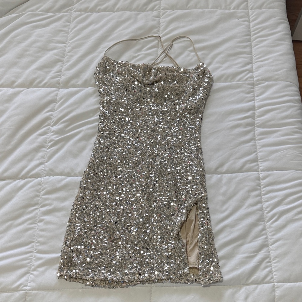 Lucy in the Sky Sequin Strappy Dress